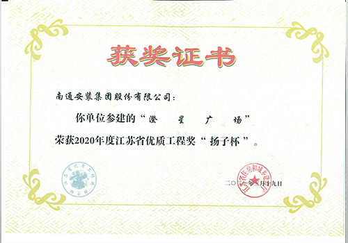 2020年度省優質工程獎“揚子杯”（澄星廣場）